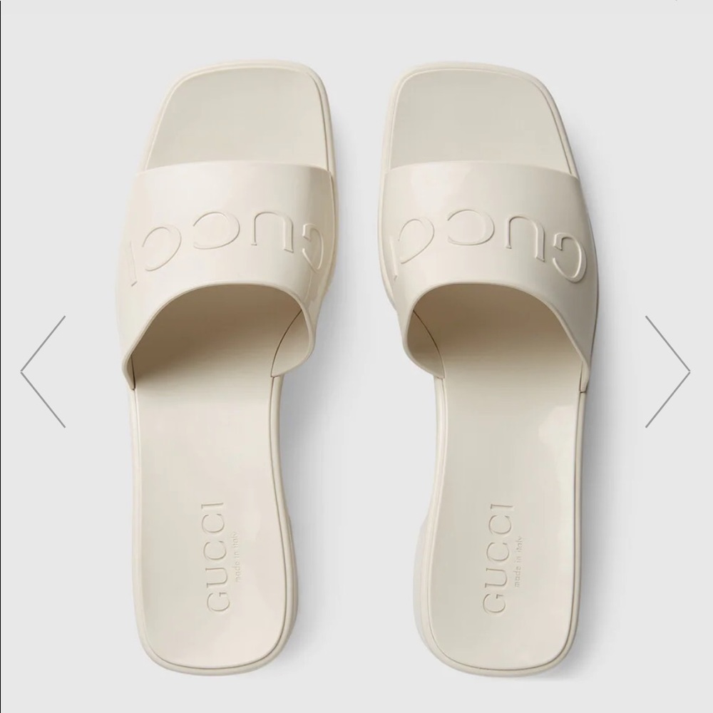 Gucci Rubber Slide Sandal Size 39.